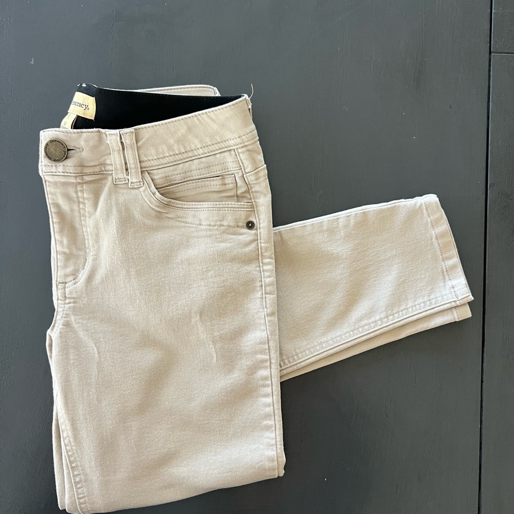 Democracy Tan Ab Technology Slim Pant Size 8